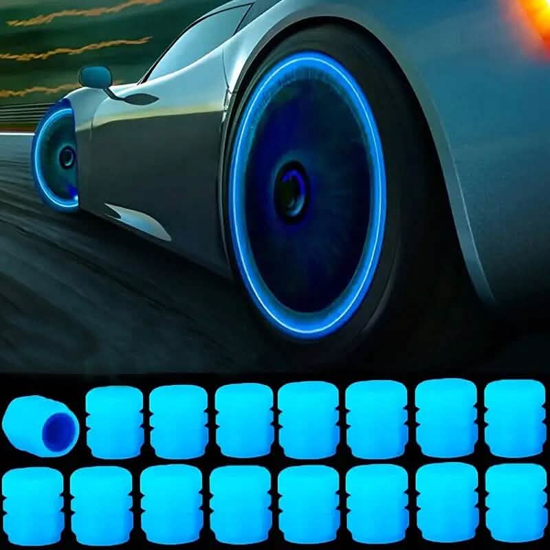 36-Pieces: Glow-in-the-Dark Car Tire Valve Cap Set - A-1 Thread Vault