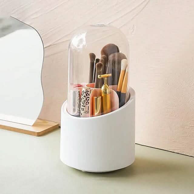 360-Degree Rotating Dustproof Makeup Brush Organizer - A-1 Thread Vault