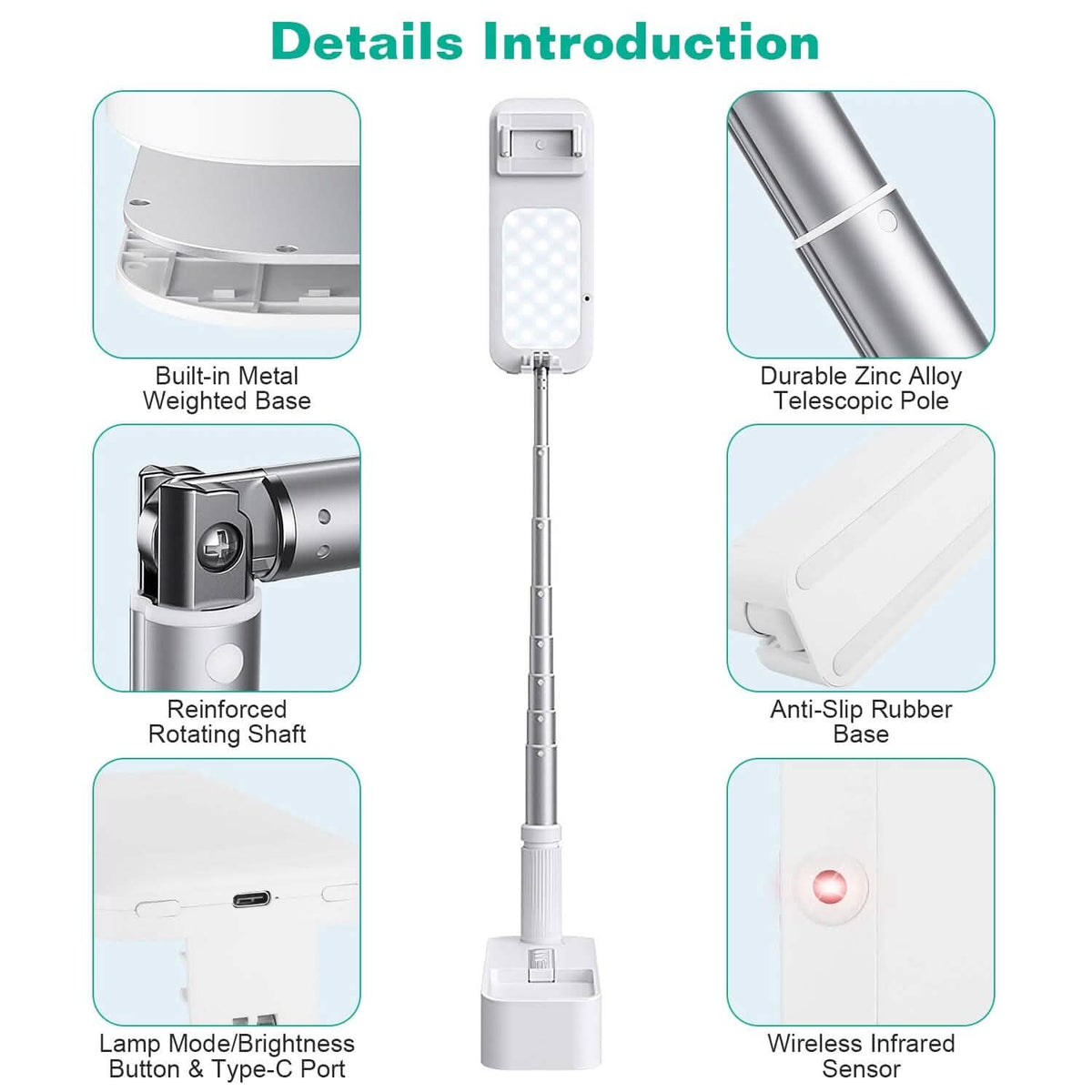 360° Rotatable Extendable Selfie Stand Phone Holder - A-1 Thread Vault