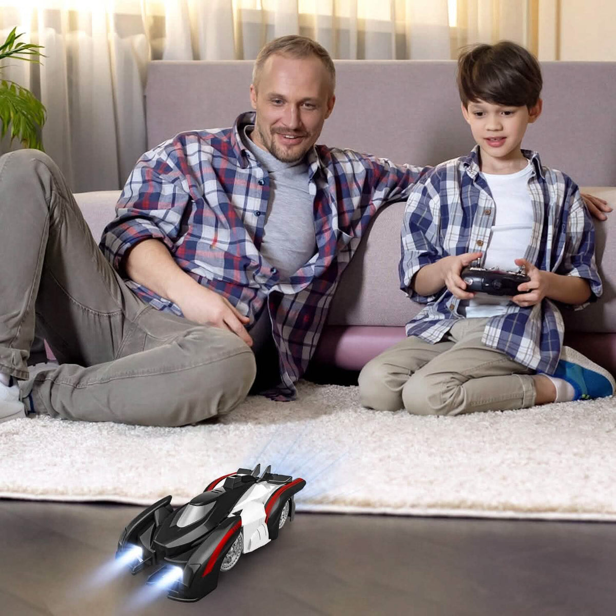 360° Rotating Electric Wall Climbing Remote Control Dual Mode Car - A-1 Thread Vault