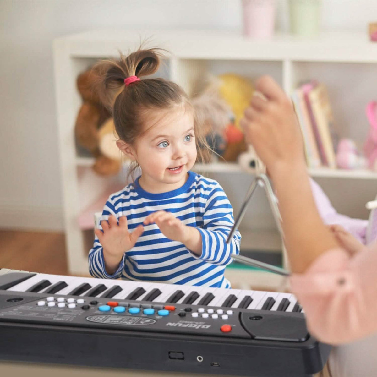 37 Keys Digital Music Electronic Keyboard Instrument with Microphone - A-1 Thread Vault