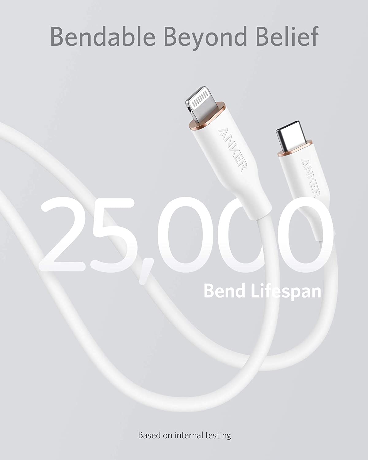 Anker <b>641</b> USB-C to Lightning Cable (Flow, 3 ft Silicone) - A-1 Thread Vault