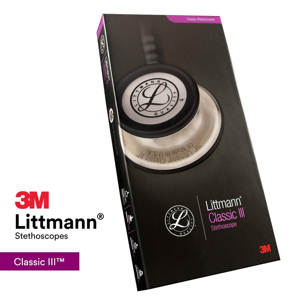 3M Littmann Classic III Monitoring Stethoscope (Refurbished) - A-1 Thread Vault