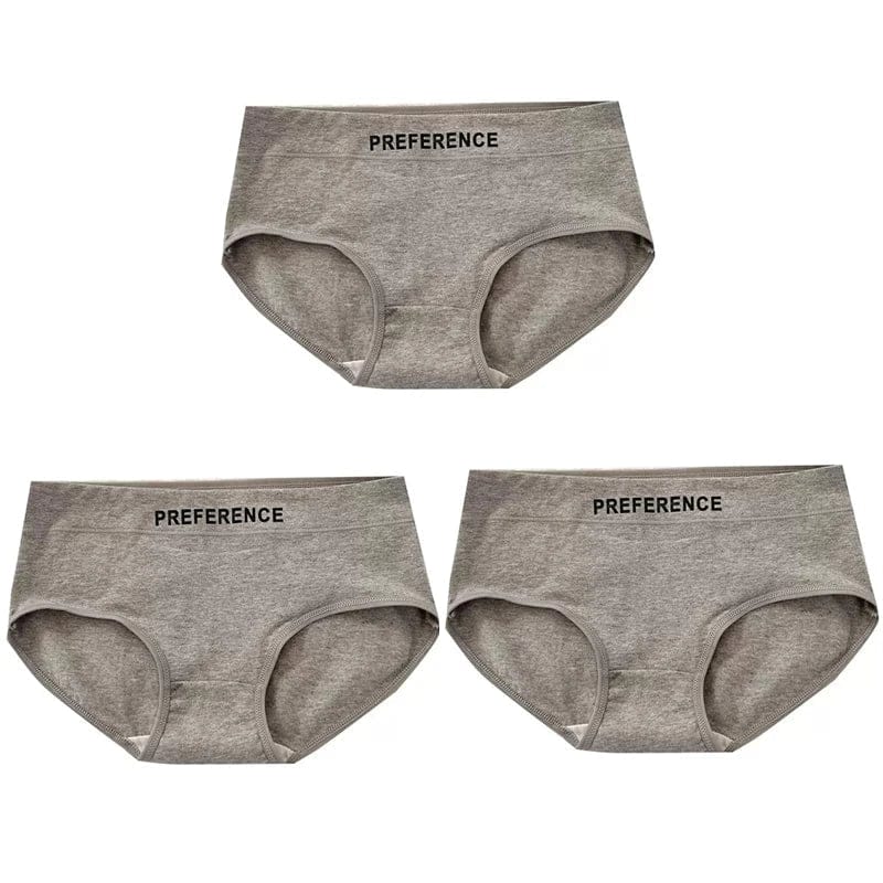 3pcs Women's Seamless Pure Cotton Panties Fashionable Breathable Underwear Female Large Size Sexy Soft Daily Breifs - A-1 Thread Vault