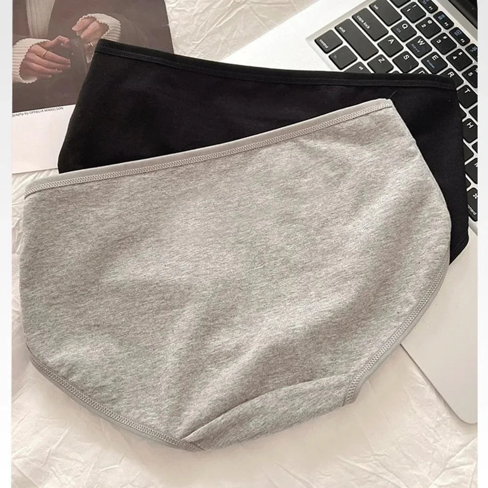 3pcs Women's Seamless Pure Cotton Panties Fashionable Breathable Underwear Female Large Size Sexy Soft Daily Breifs - A-1 Thread Vault