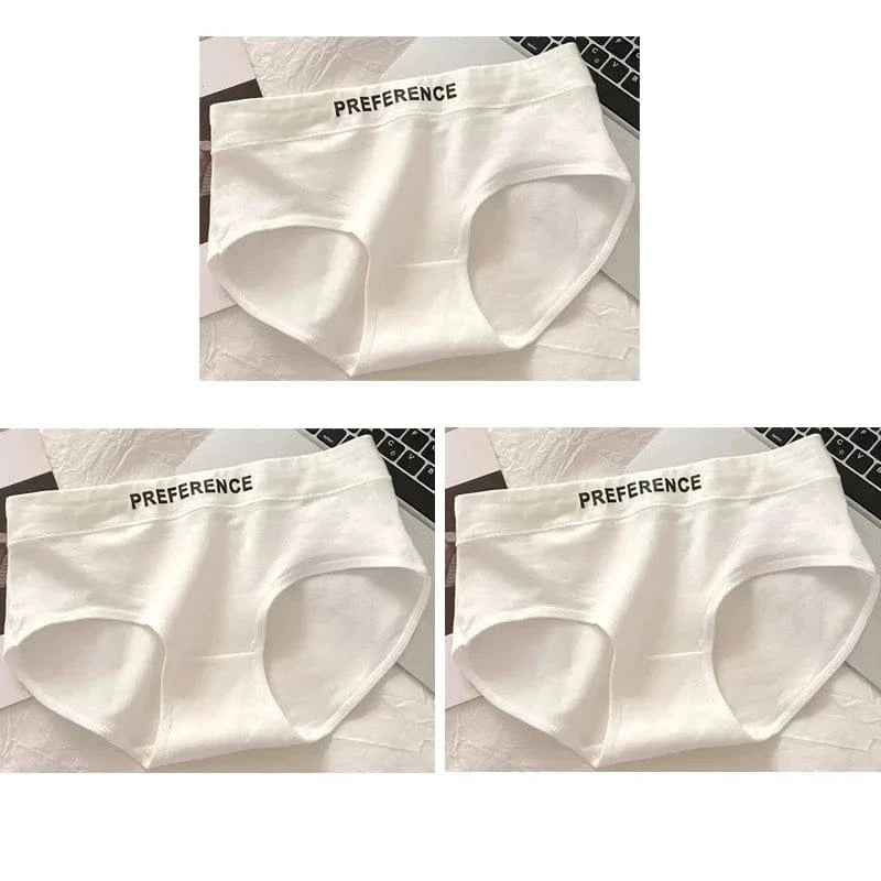 3pcs Women's Seamless Pure Cotton Panties Fashionable Breathable Underwear Female Large Size Sexy Soft Daily Breifs - A-1 Thread Vault