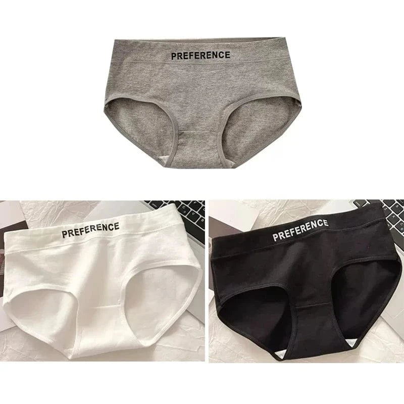 3pcs Women's Seamless Pure Cotton Panties Fashionable Breathable Underwear Female Large Size Sexy Soft Daily Breifs - A-1 Thread Vault