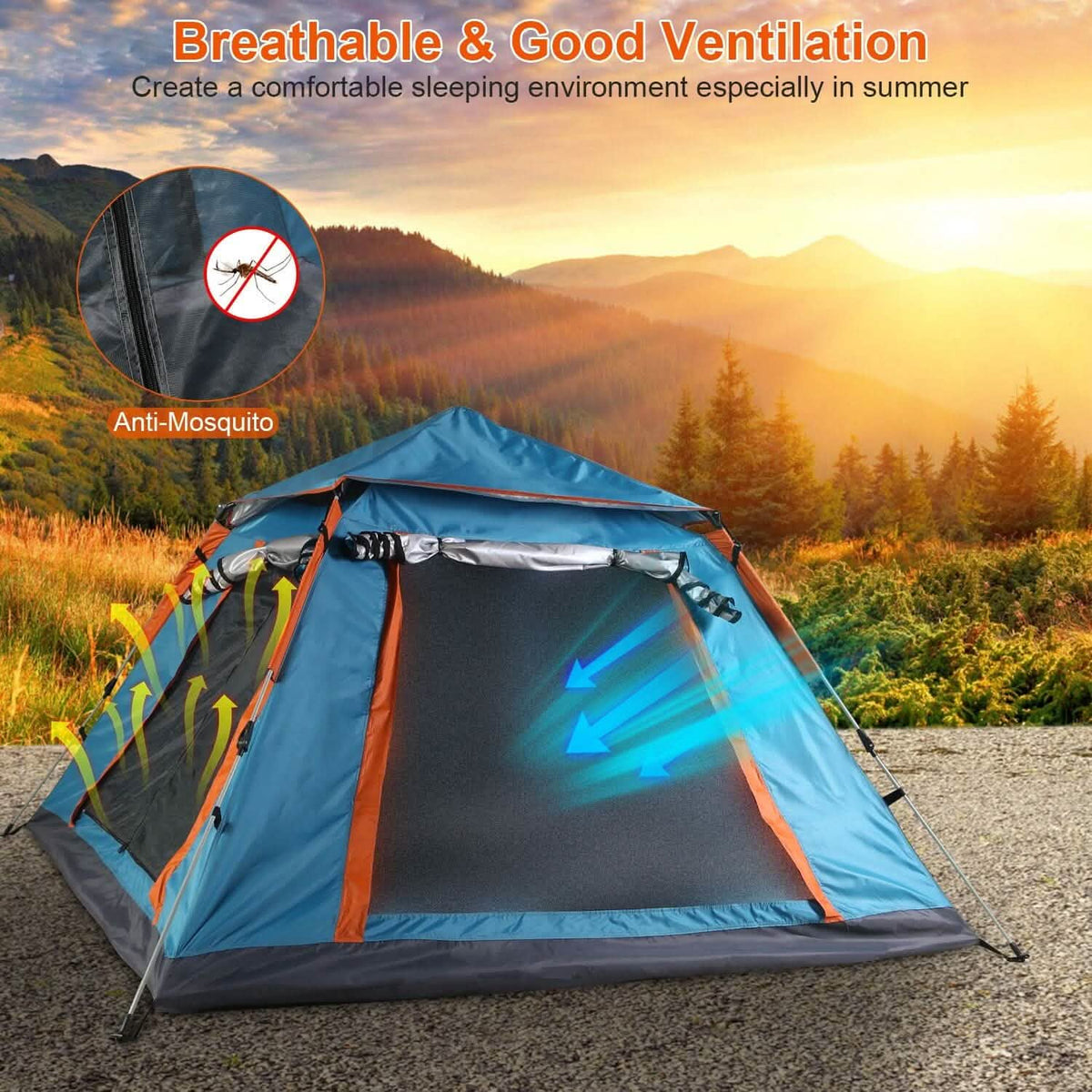 4-5 Person Camping Tent Outdoor Foldable Waterproof Tent - A-1 Thread Vault