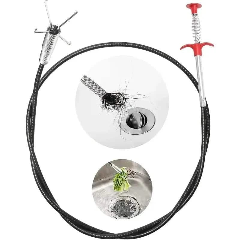 4-Claw Pipe Clog Remover, Spring Plumbing Tool for Kitchen Bathroom, Hair and Debris Catcher - A-1 Thread Vault