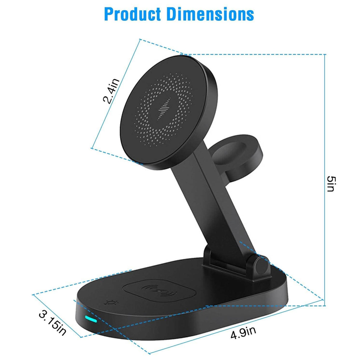 4-in-1 15W Foldable Magnetic Wireless Charging Station - A-1 Thread Vault