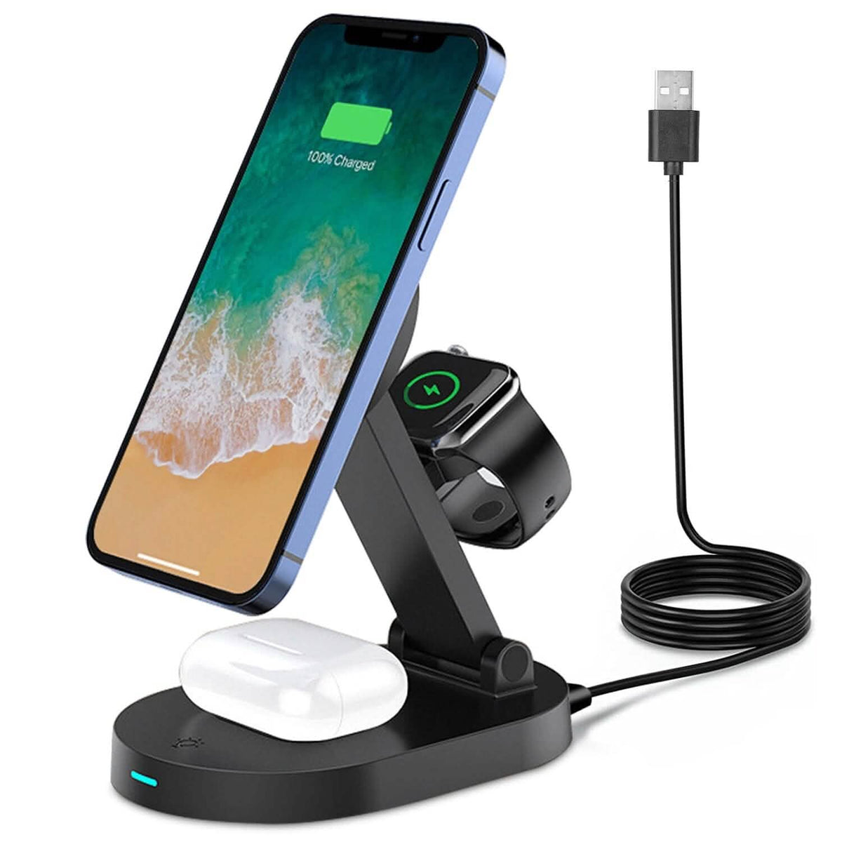 4-in-1 15W Foldable Magnetic Wireless Charging Station - A-1 Thread Vault