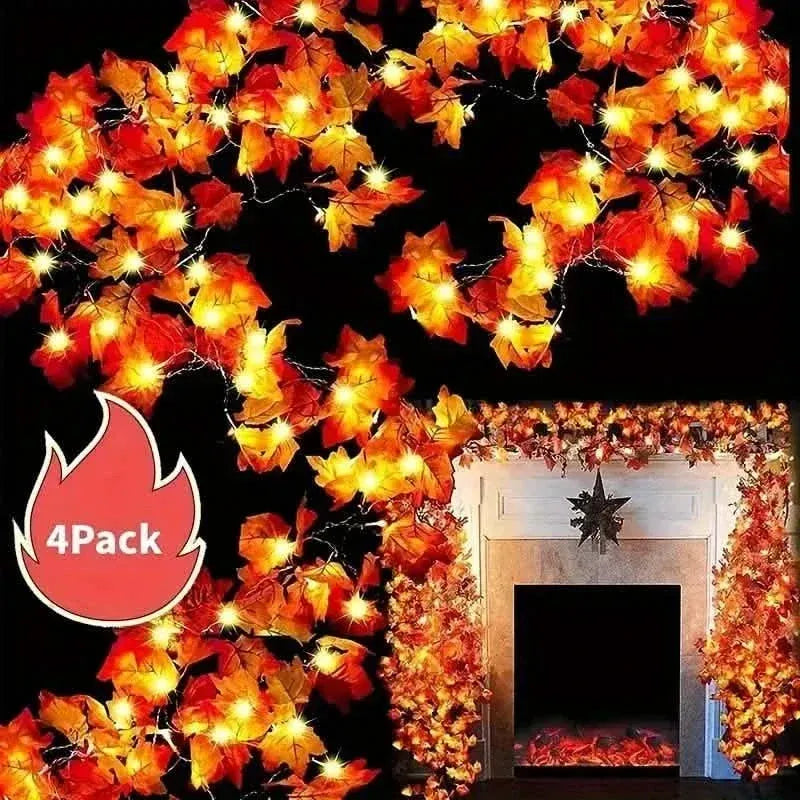 4-Pack: 2M 20LED Fall Garland Fall Decorations LED - A-1 Thread Vault