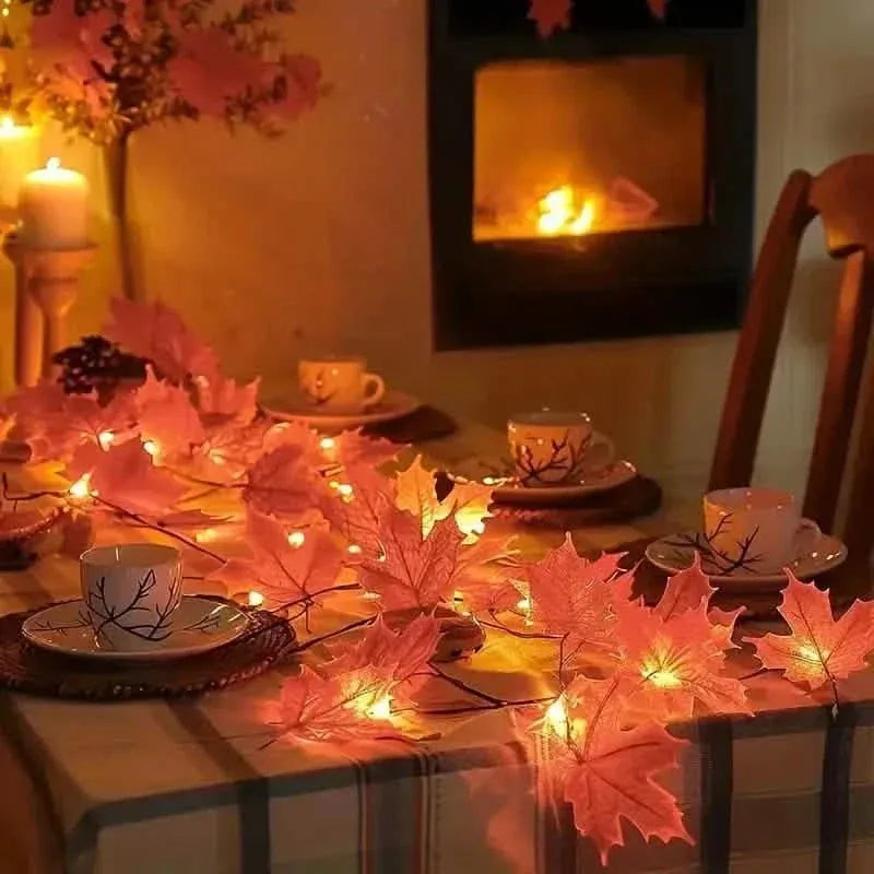 4-Pack: 2M 20LED Fall Garland Fall Decorations LED - A-1 Thread Vault
