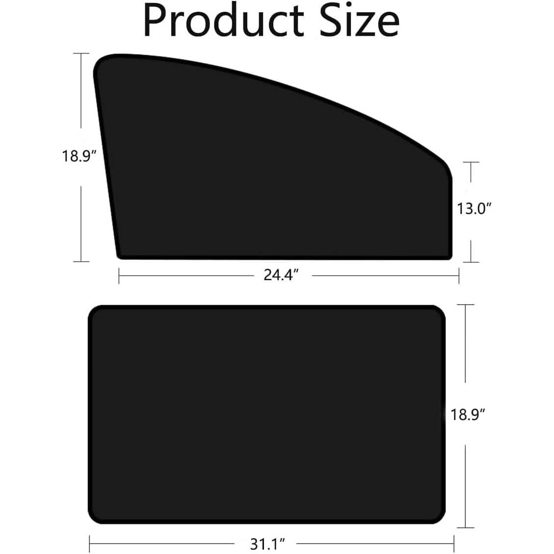 4-Pack: Car Side Window Sun Shades - A-1 Thread Vault