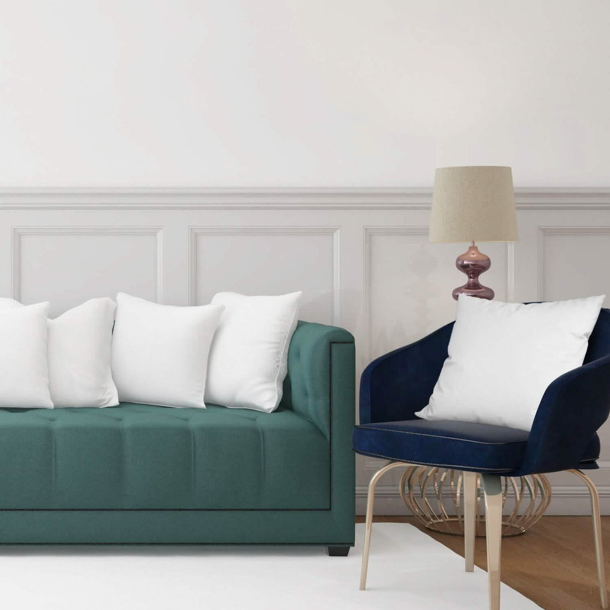 4-Pack: Decorative Throw Pillows Bed Sofa Couch Pillow Set Bounce Back Cushions - A-1 Thread Vault