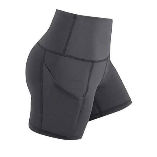 4-Pack: High Waist Soft Yoga Shorts for Women with 2 Side Pockets - A-1 Thread Vault