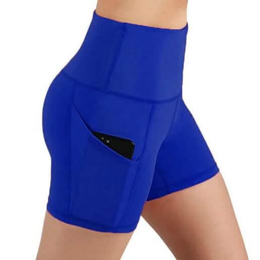 4-Pack: High Waist Soft Yoga Shorts for Women with 2 Side Pockets - A-1 Thread Vault