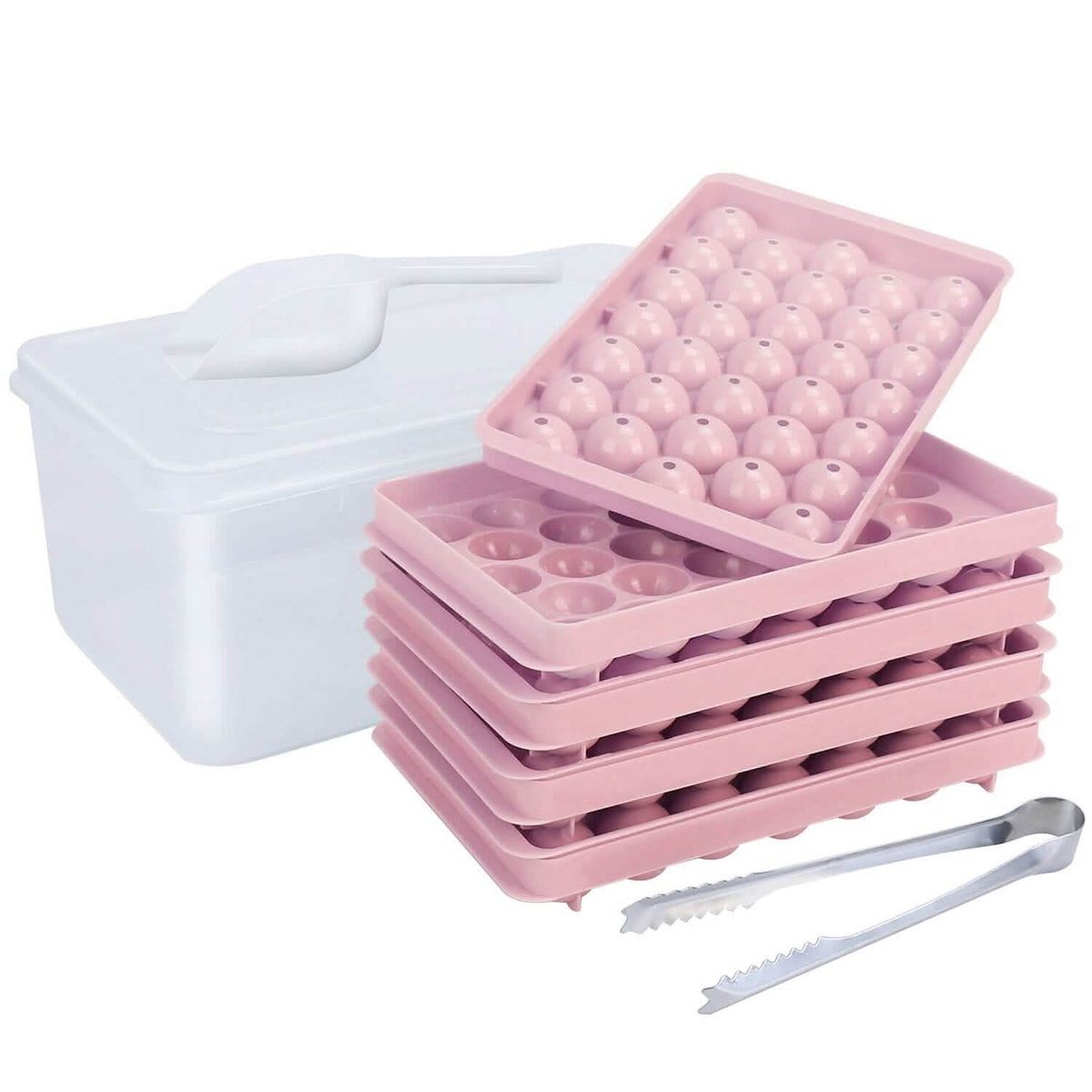 4-Pack: Small Ice Cube Maker Mold with Lid Bin - A-1 Thread Vault