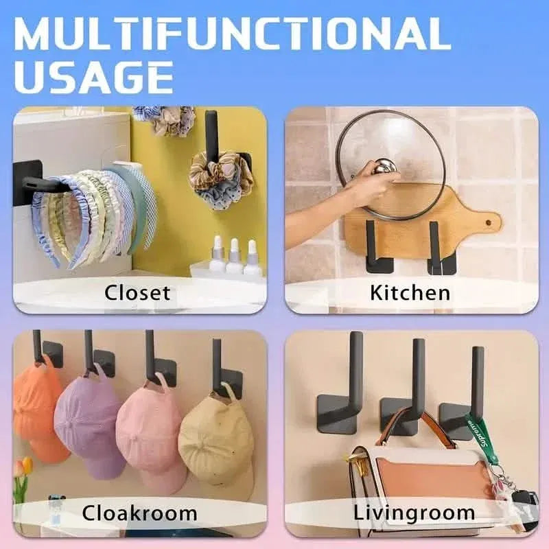 4-Pack: Wall Hat Rack, L-Shaped Storage Rack with Strong Adhesive - A-1 Thread Vault