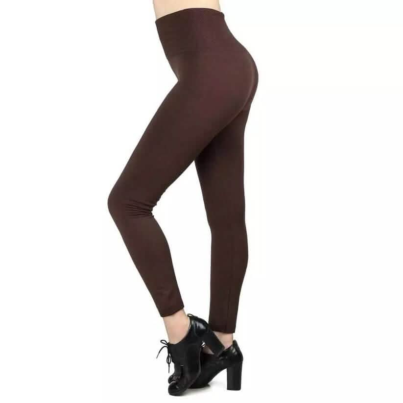 4-Pack: Women’s Fleece Lined Leggings High Waist (One Size) - A-1 Thread Vault