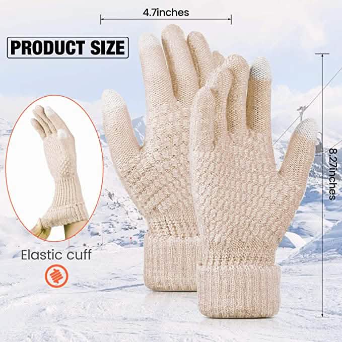 4-Pair: Women's Winter Touch Screen Gloves Warm Fleece - A-1 Thread Vault