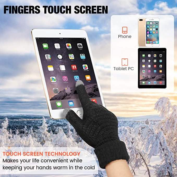 4-Pair: Women's Winter Touch Screen Gloves Warm Fleece - A-1 Thread Vault