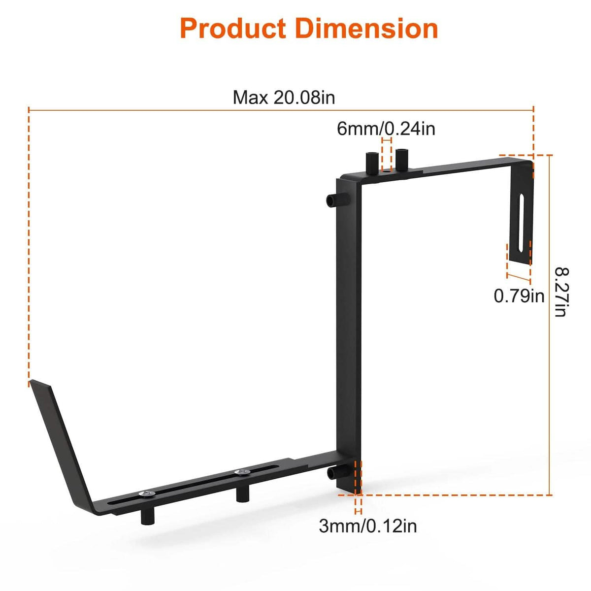 4-Piece: Adjustable Planter Box Brackets - A-1 Thread Vault