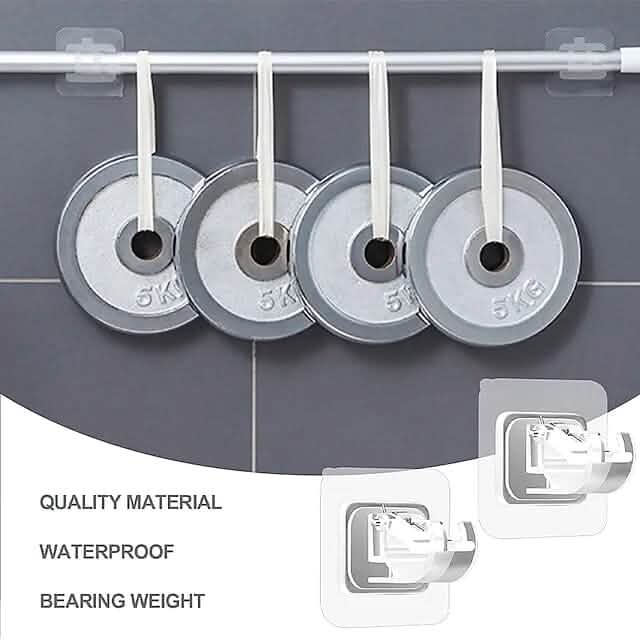 4-Piece: No Drill Curtain Rod Hook Holder - A-1 Thread Vault