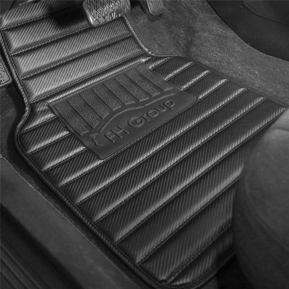 4-Piece Set: Heavy Duty Non-Slip Faux Leather Floor Mats - A-1 Thread Vault