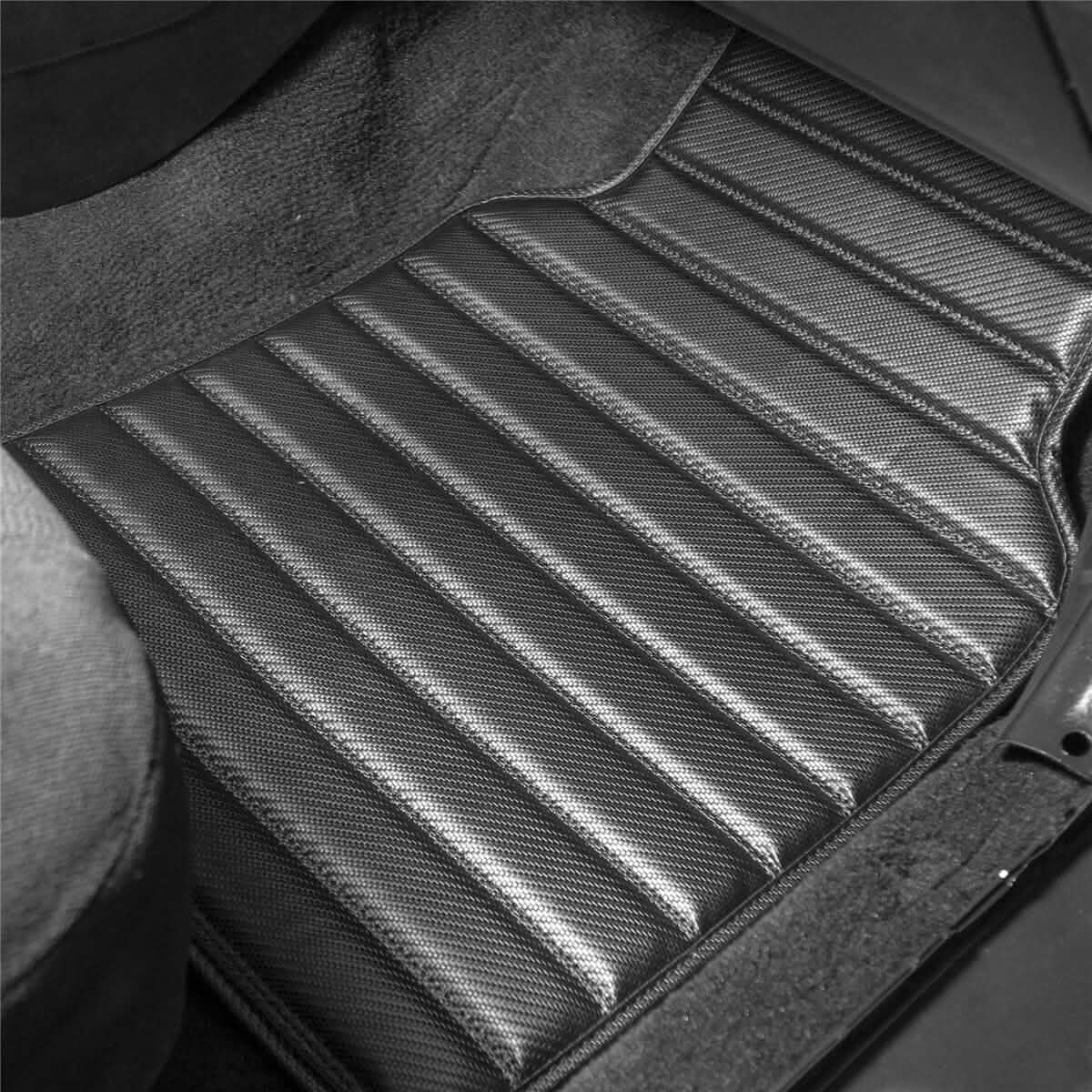 4-Piece Set: Heavy Duty Non-Slip Faux Leather Floor Mats - A-1 Thread Vault