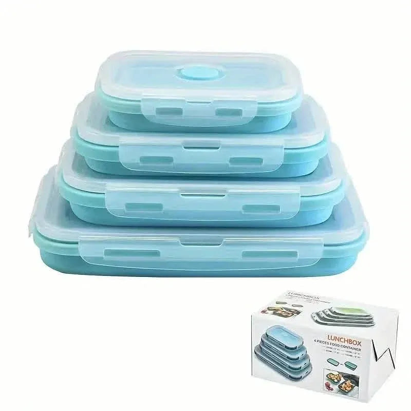 4-Piece Set: Plastic Food Storage Containers With Lids - A-1 Thread Vault