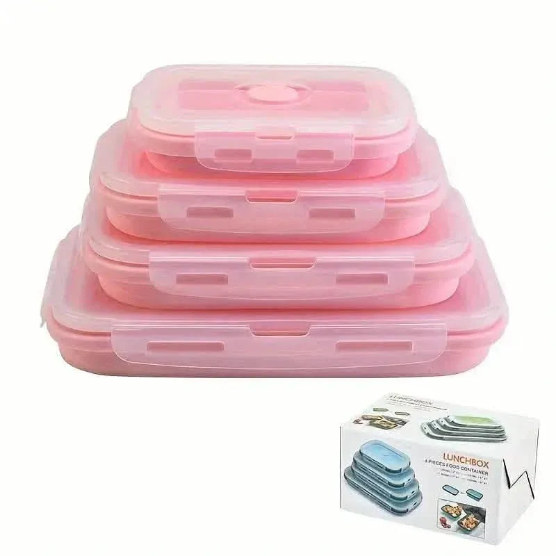 4-Piece Set: Plastic Food Storage Containers With Lids - A-1 Thread Vault