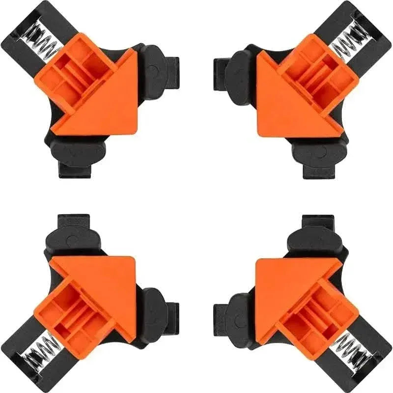 4-Piece Set: Precision 90 Degree Angle Clamps for Woodworking - A-1 Thread Vault