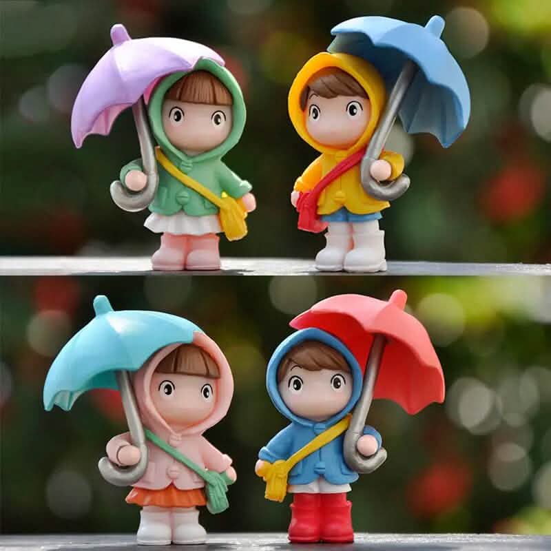 4-Piece Set: Umbrella Girl Figure Statue - A-1 Thread Vault