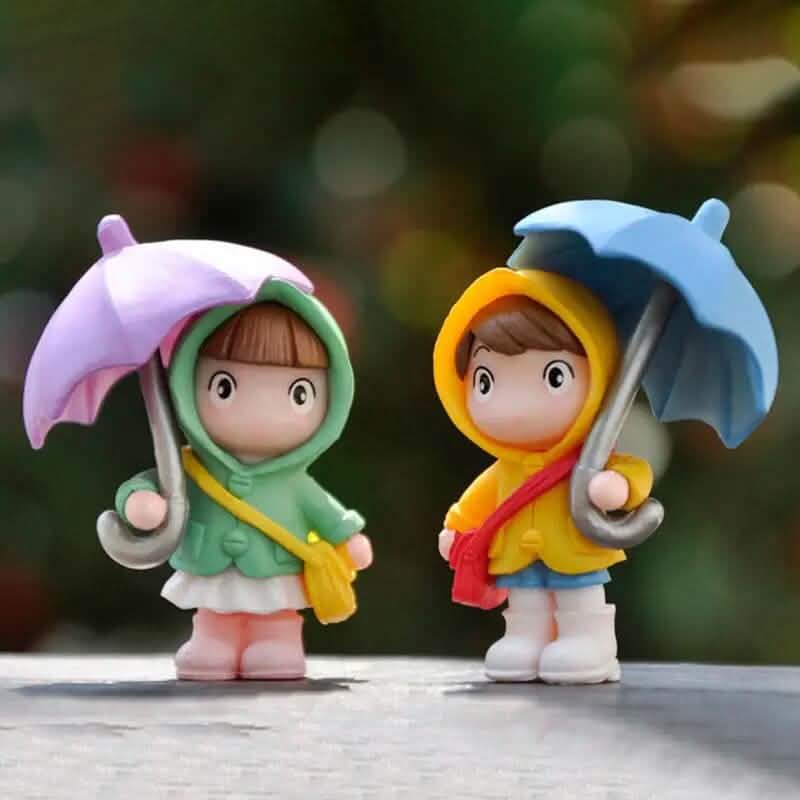 4-Piece Set: Umbrella Girl Figure Statue - A-1 Thread Vault