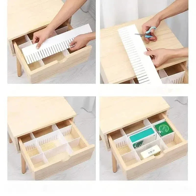 4-Pieces: Adjustable Grid Drawer Dividers - A-1 Thread Vault