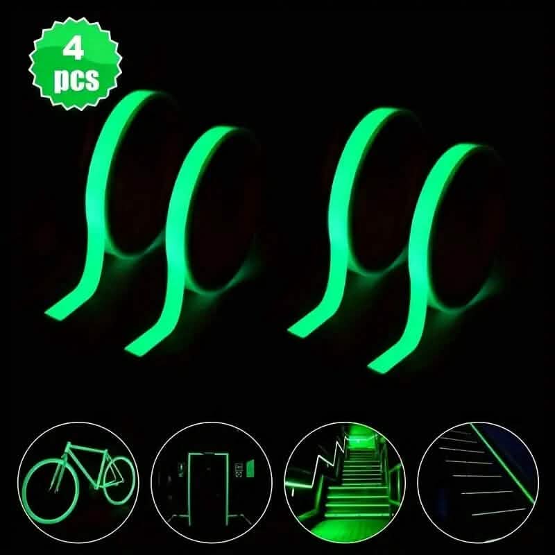 4-Pieces: Luminous Fluorescent Adhesive Tapes - A-1 Thread Vault