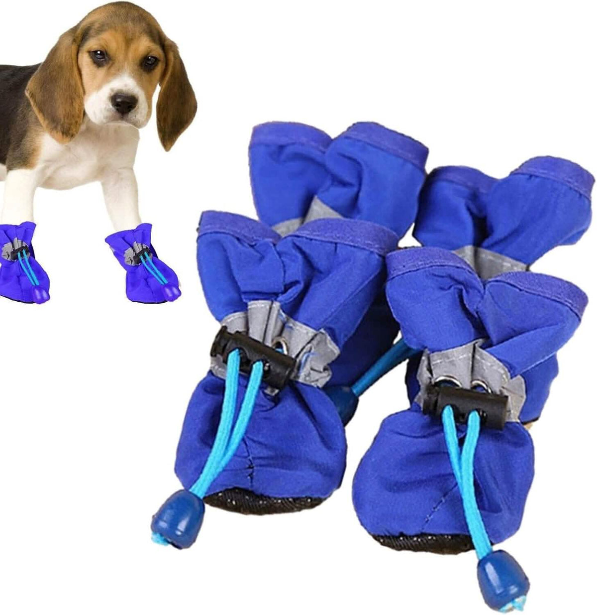 4-Pieces: Water-Resistant Dog Bootie Shoes - A-1 Thread Vault