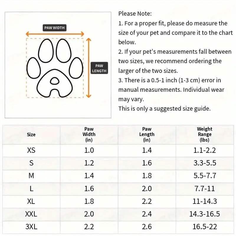 4-Pieces: Water-Resistant Dog Bootie Shoes - A-1 Thread Vault