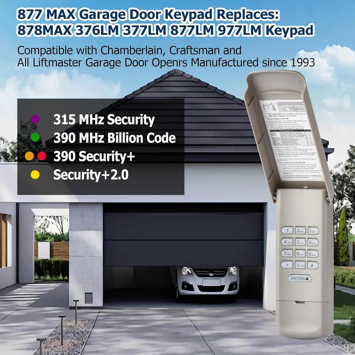 Garage Door Opener Remote – Wireless Keyless Replacement - A-1 Thread Vault
