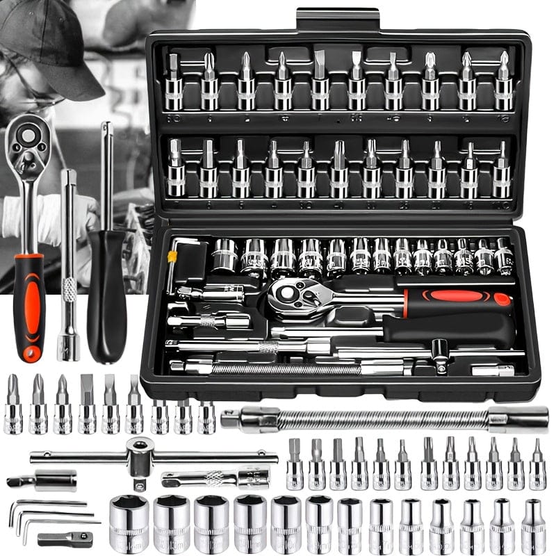 46pc Ratchet & Wrench Tool Set - A-1 Thread Vault