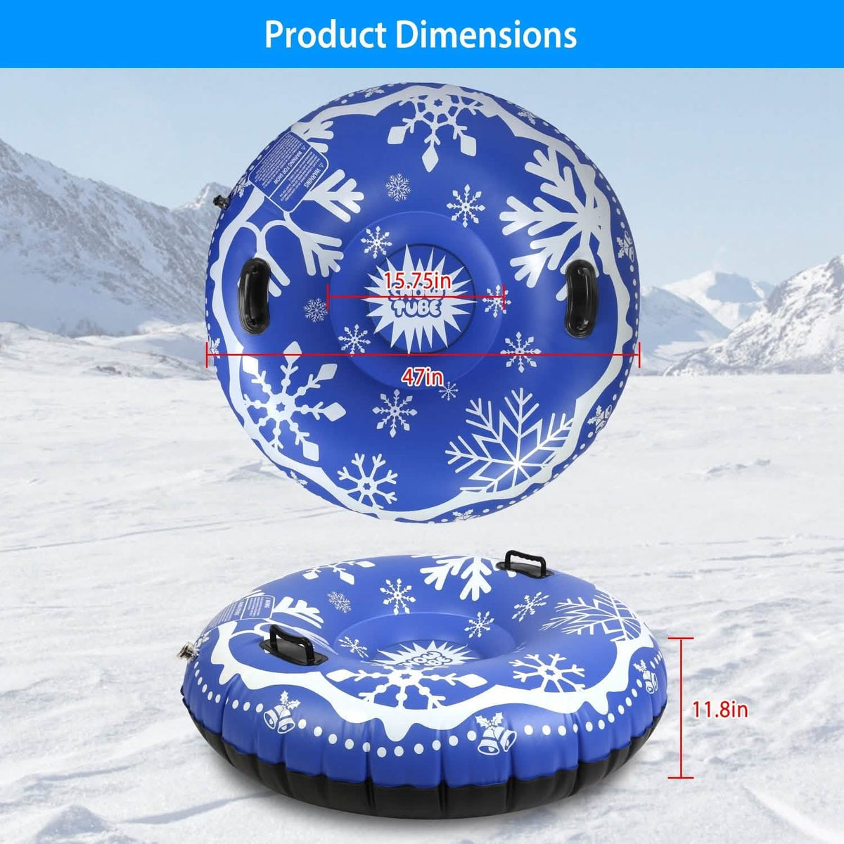 47-Inch Inflatable Snow Tube - A-1 Thread Vault