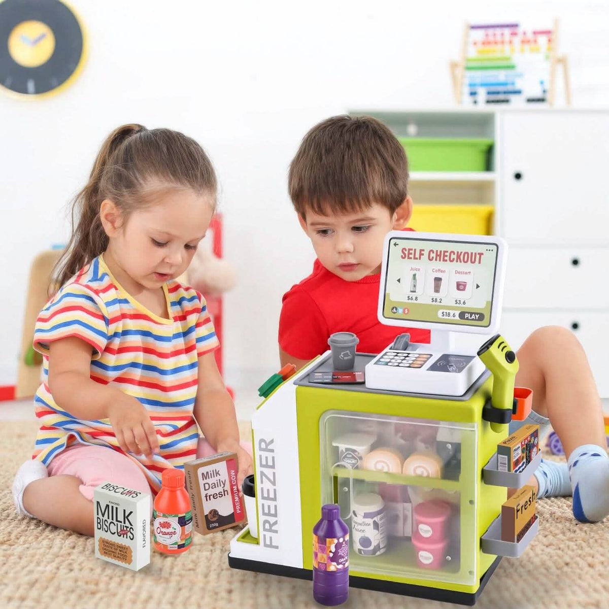 48-Piece: Pretend Cash Register Play Toy Set - A-1 Thread Vault