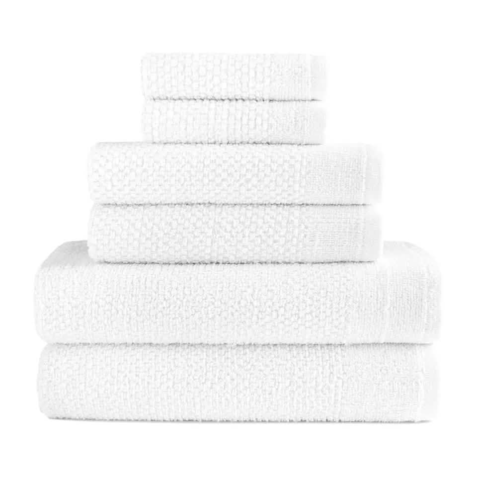 6-Piece: Dan River Popcorn Cotton Bath Towel Set - A-1 Thread Vault