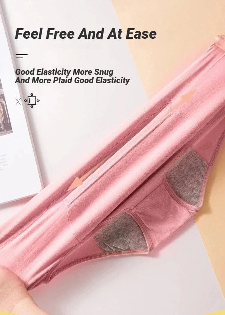 4Pcs Women's Menstrual Panties Physiological Pants Leak Proof Underwear Ladies Period Panty High Waist Cotton Briefs Lingerie - A-1 Thread Vault
