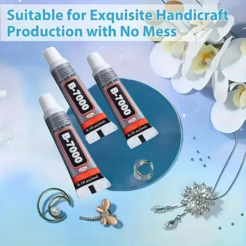 5-Pack: B-7000 Adhesive Glue for Jewelry, Plastic, Metal, Glass, Ceramic - A-1 Thread Vault