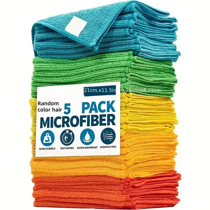 5-Pack: Household Cleaning Towel Set Non-Linting Cleaning Cloth - A-1 Thread Vault