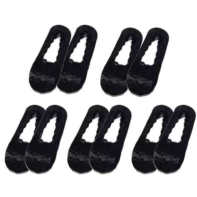 5-Pair: Women's No Show Socks - A-1 Thread Vault