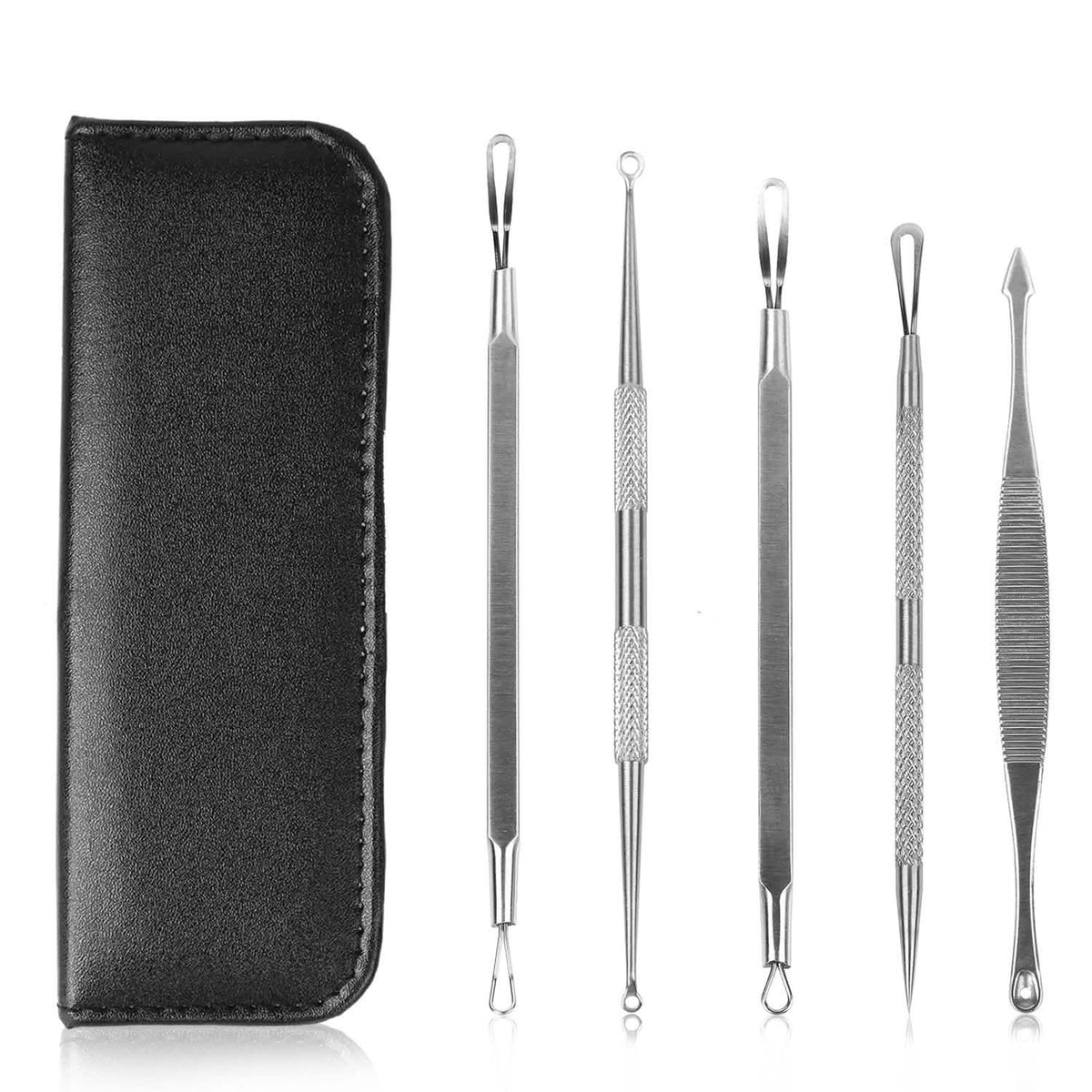 5-Piece Set: Blackhead Remover Kit Stainless Steel Popping Zit Remover - A-1 Thread Vault