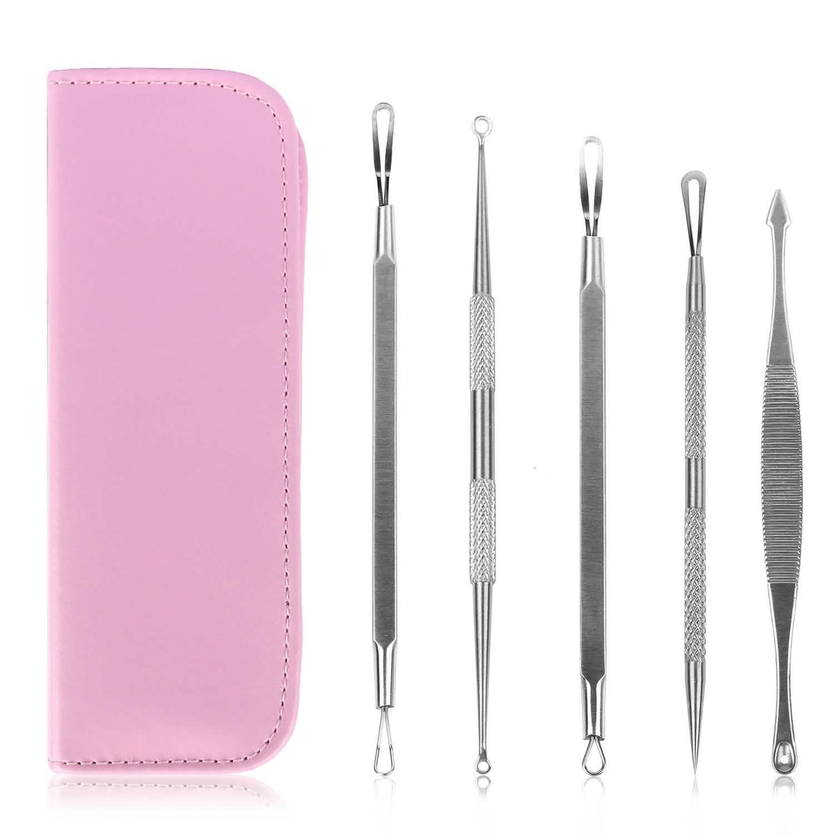 5-Piece Set: Blackhead Remover Kit Stainless Steel Popping Zit Remover - A-1 Thread Vault